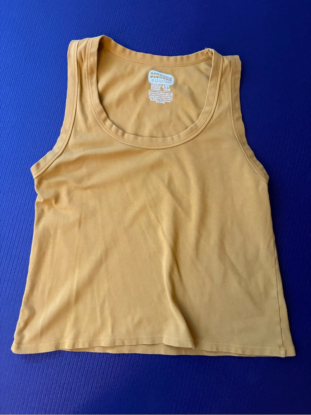 Big Bud Press Mustard Yellow Scoop Tank Top